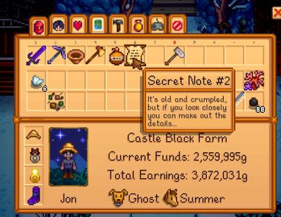 星露谷物语秘密纸条查看方法