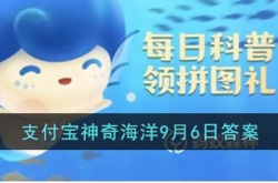 猜一猜鱼有耳朵吗 支付宝神奇海洋9月6日答案大全